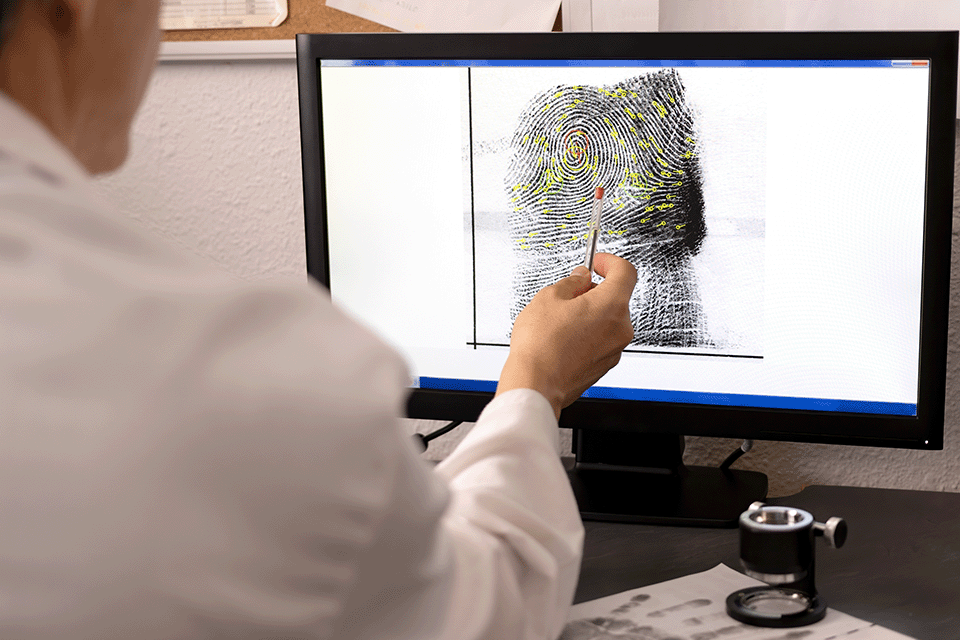 Fingerprint analysis on a computer