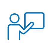 illustration of a person pointing to a board